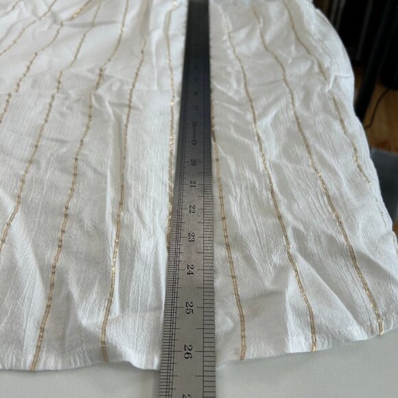 NWT LOFT Shimmer Stripe Crinkle Bow Back Halter Top Size L/12 - Picture 11 of 11